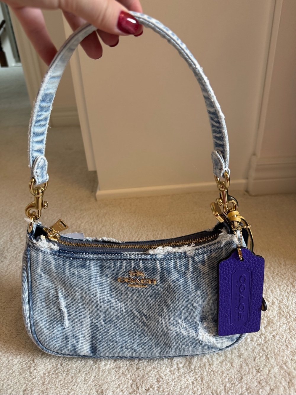 Coach NWT Loved Denim Teri Bag